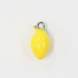 イエローレモン / シルバーカラー / 3個 / 真鍮 / 6.7 x 12.6mm