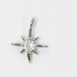 ポラリス / シルバーカラー / 3個 / 真鍮 / 8.5 x 10.6mm