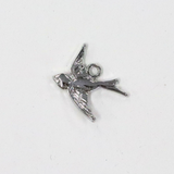 スワロー / シルバーカラー / 5個 / 真鍮 / 16.5 x 11.4mm