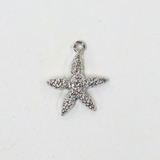 スターフィッシュ / シルバーカラー/ 6個 / 真鍮 / 13.4 x 15.8mm