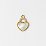 ハートバッグ / ゴールドカラー / 2個 / 真鍮 /9.9 x 14.2mm