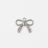 リボンボウ / シルバーカラー / 6個 / 真鍮 / 15.7 x 13.2mm