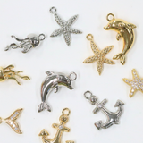 アンカー / シルバーカラー / 4個/真鍮 / 14.7x17.6mm