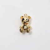 スマイルテディ / ゴールドカラー / 2個 / 11.5 x 19.1mm