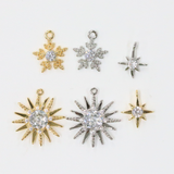 ポラリス / シルバーカラー / 3個 / 真鍮 / 8.5 x 10.6mm