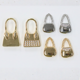 チェーンバッグ　ゴールドカラー / 2個 / 真鍮 / 11.3 x 18.4mm