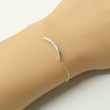 ストローシルバー / 10個 /Ｗhitegold plated / 25.4 x 2.4mm